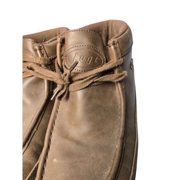 Lugz Men's Chukka Boots Brown Faux Leather Lace Up Ankle Boots Size 13 - Picture 5 of 13